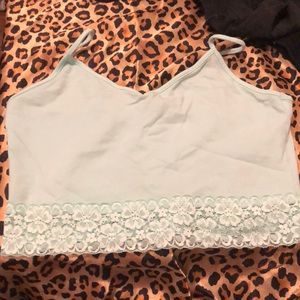 Light blue F21 Crop top